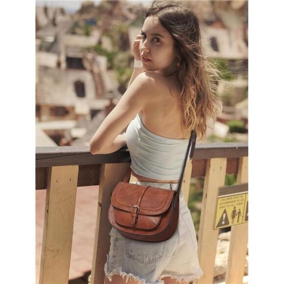 Crossbody Bags for Women,Small Saddle Purse and Boho Cross Body Handbags - Picture 2 of 7